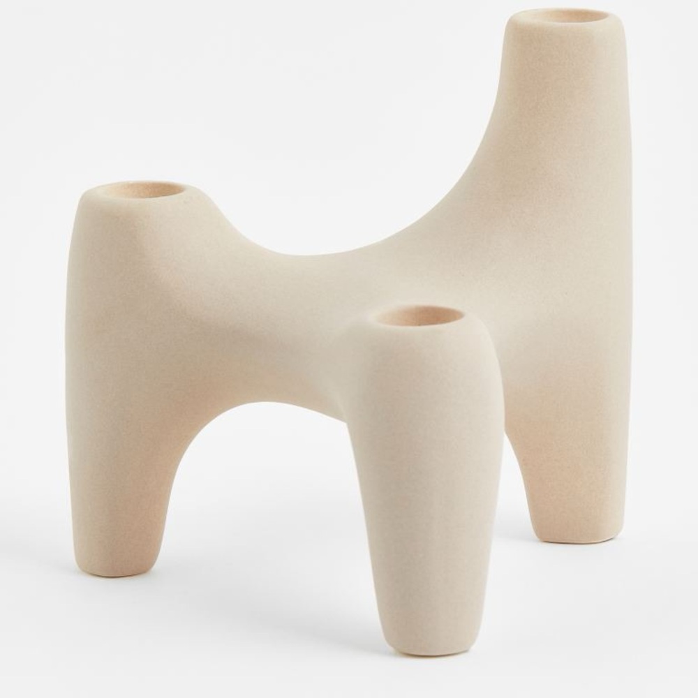 H&M Stoneware Candlestick